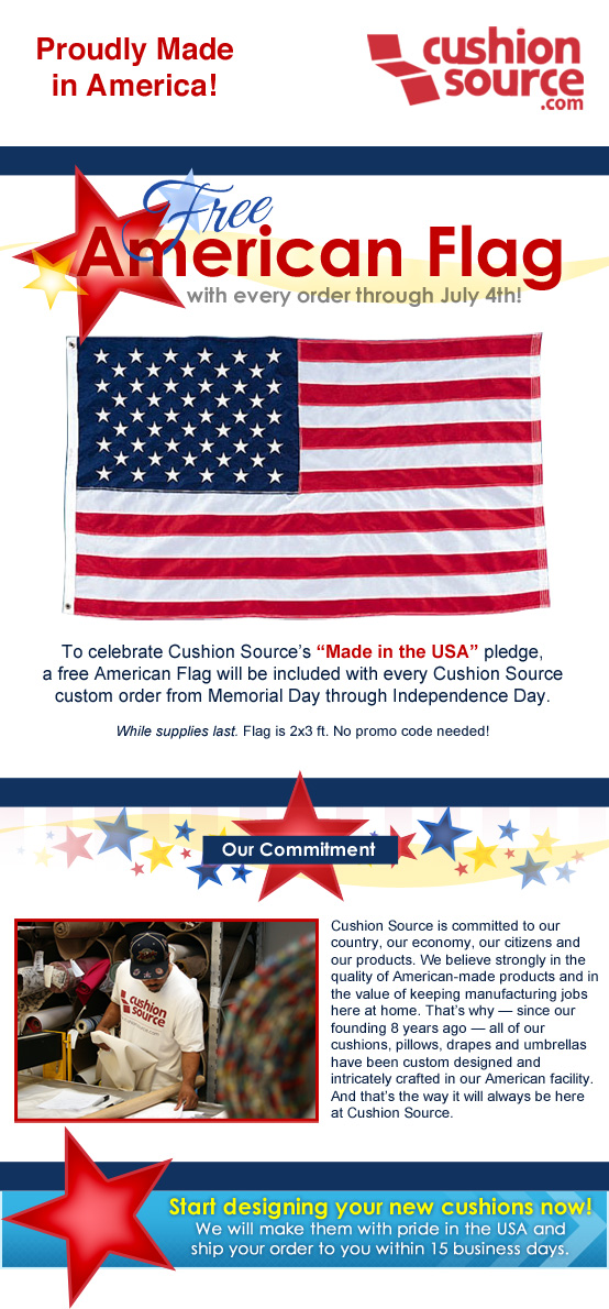 Cushion Source celebrates American-made products Cushion Source celebrates American-made products