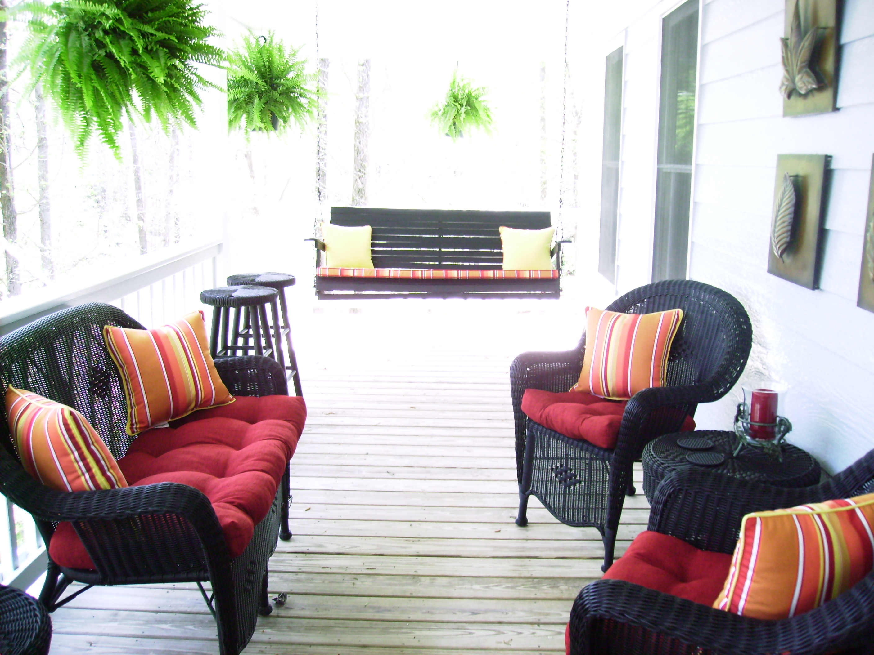 Outdoor seating provides a focal point Outdoor seating provides a focal point
