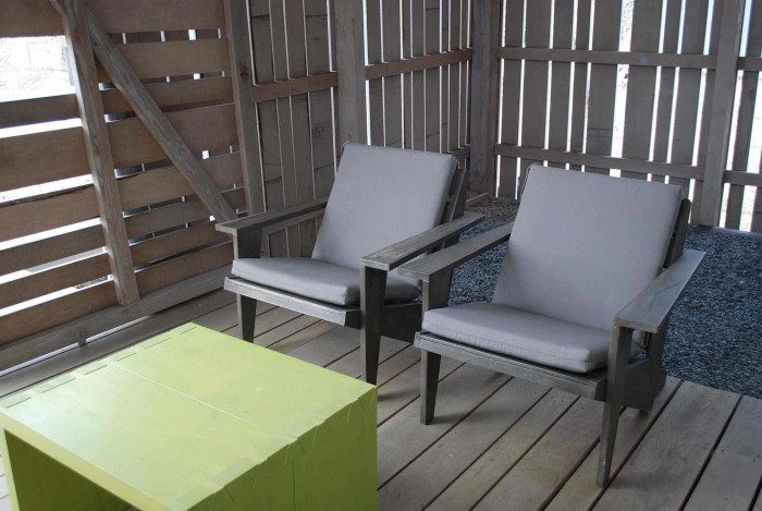 Sunbrella Taupe Adirondack Chair Cushions