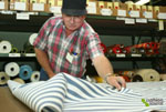 Sunbrella Fabric being measured