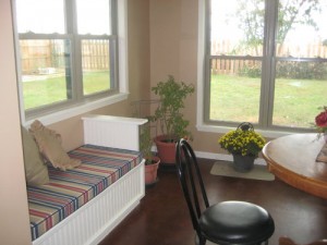 Kitchen cushions - Custom window seat cushions add trendy style Kitchen cushions - Custom window seat cushions