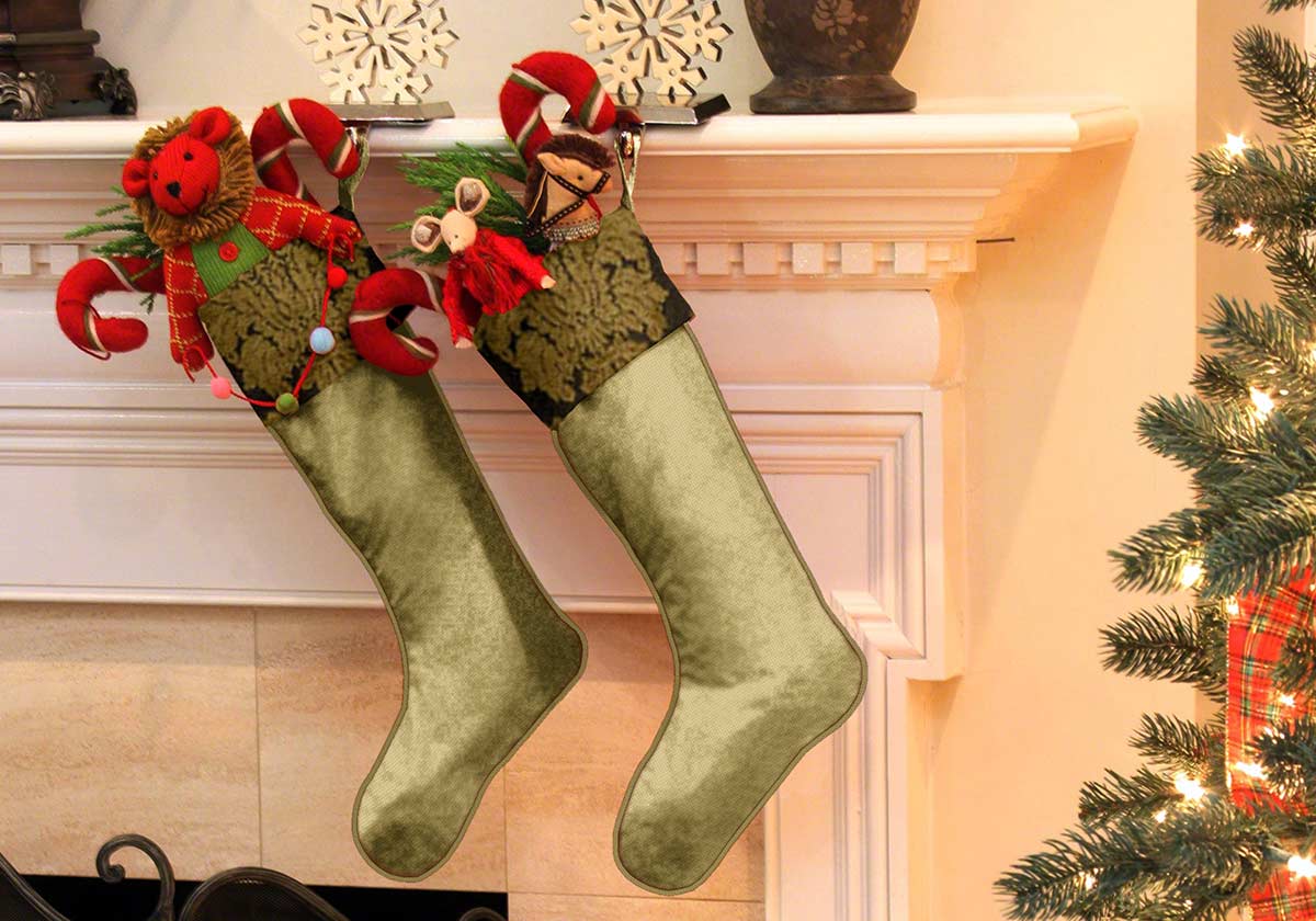 Silk Christmas Stockings