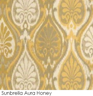 Neutral fabrics: Sunbrella Aura Honey