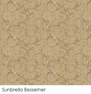 Neutral fabrics: Sunbrella Bessemer