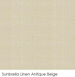 Neutral fabrics: Sunbrella Linen Antique Beige