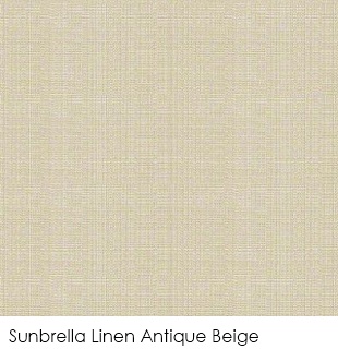 Neutral fabrics: Sunbrella Linen Antique Beige