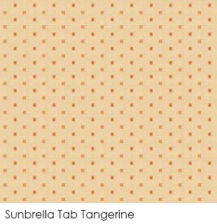 Neutral fabrics: Sunbrella Tab Tangerine