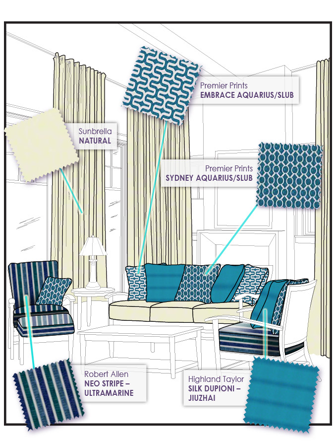 Turquoise Fabric Celebrates Spring