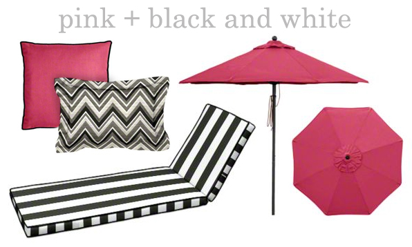 Pink with Black and White