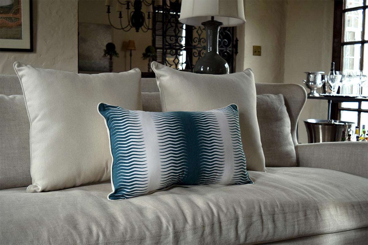 Reversible Pillow on Sofa