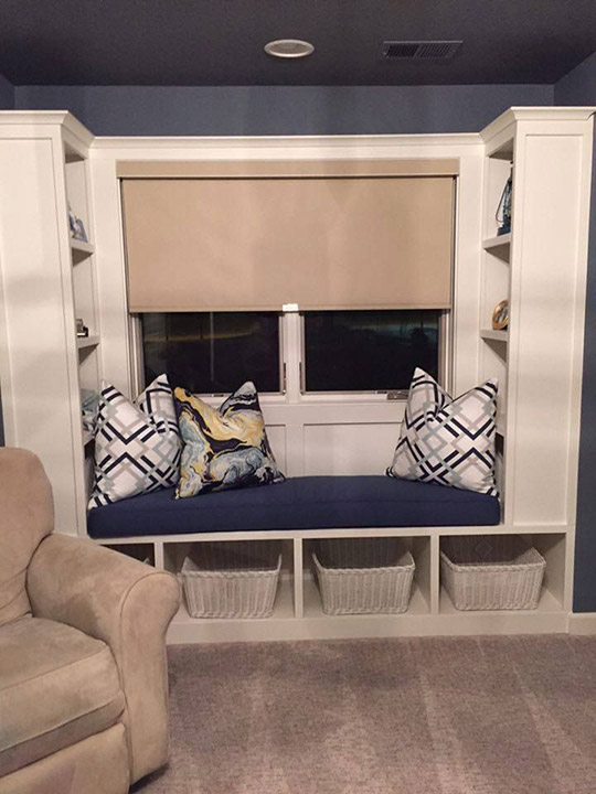 Navy Blue Nursery Window Seat Cushion