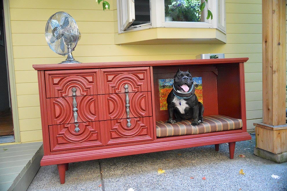 Repurposed Dresser Dog Bed
