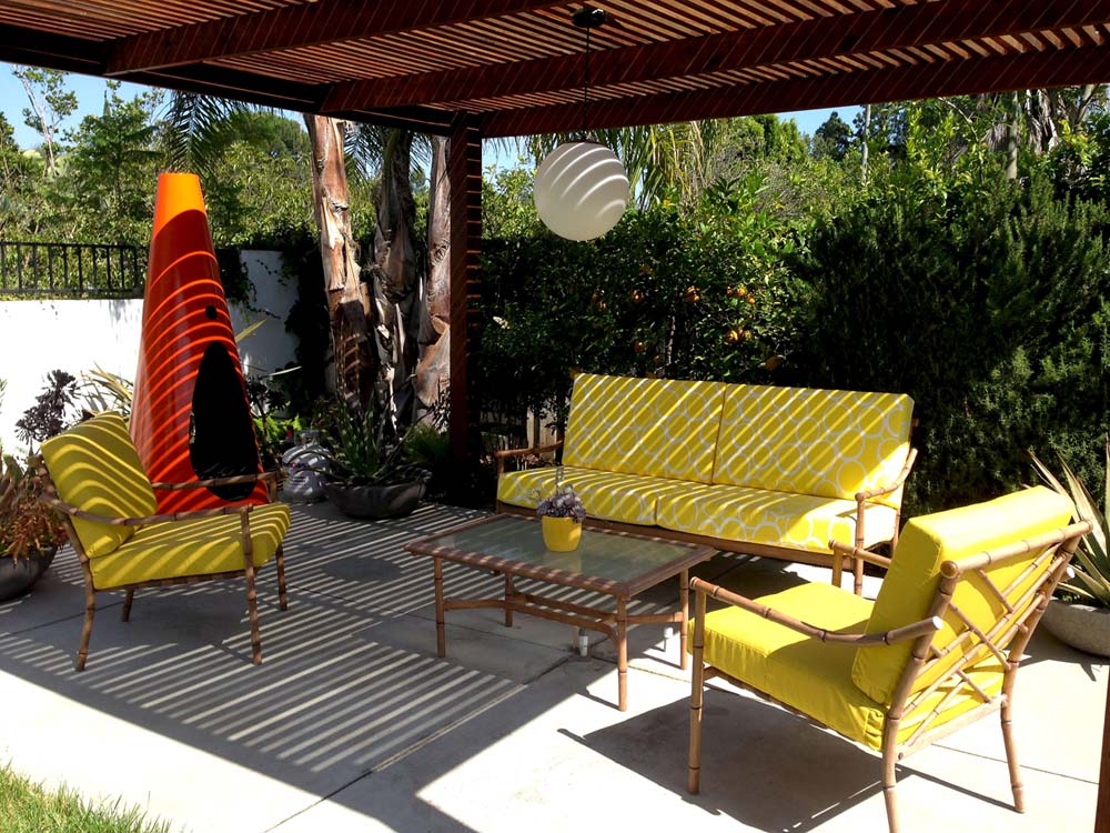 Yellow Mid-Century Modern Outdoor Cushions