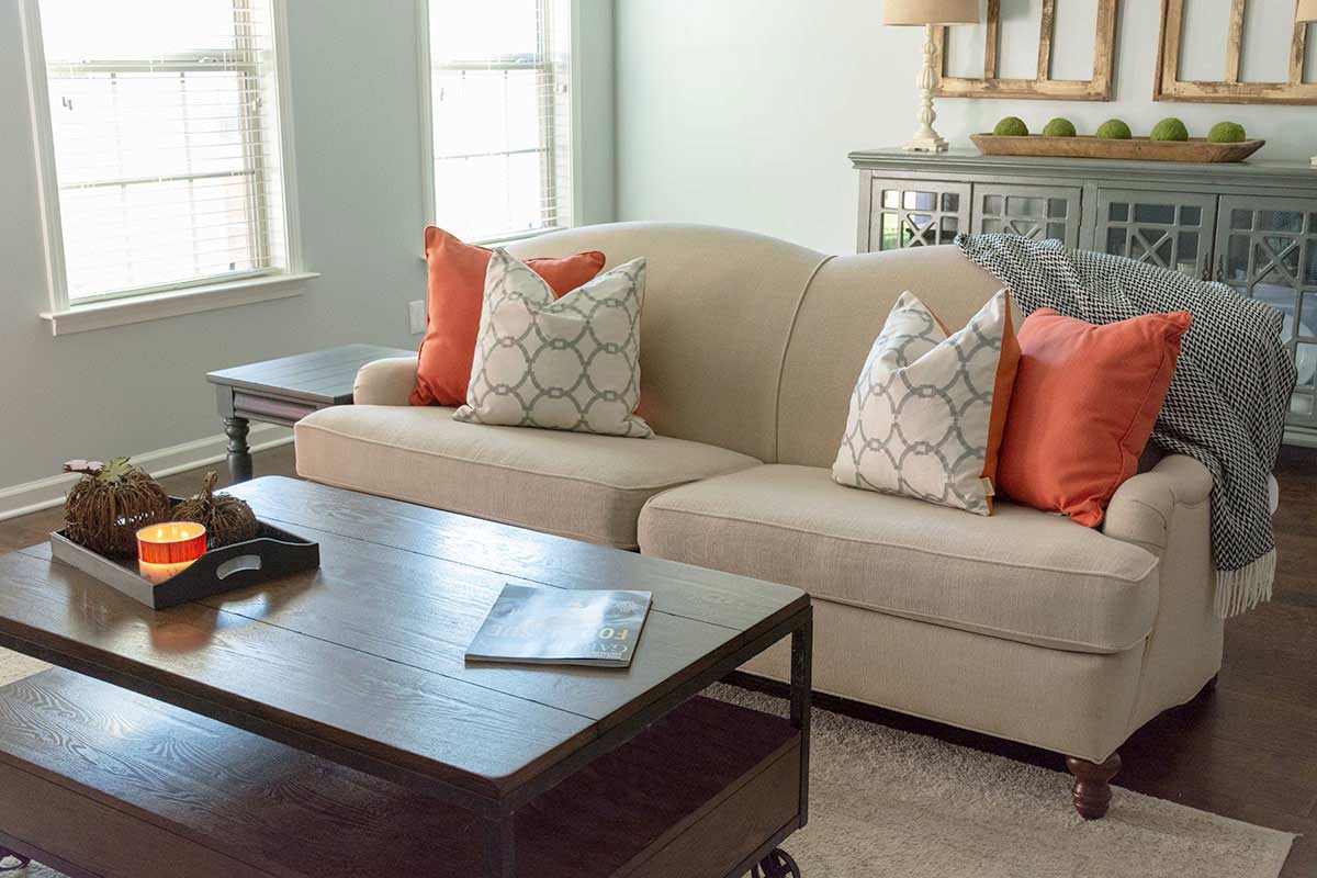 Living Room with Fall Decor